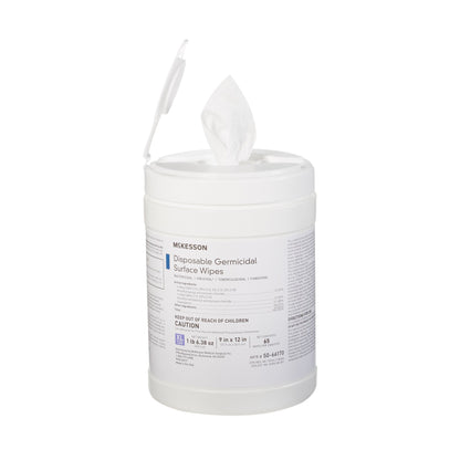 McKesson Germicidal Extra Large Surface Disinfectant Wipes, Canister