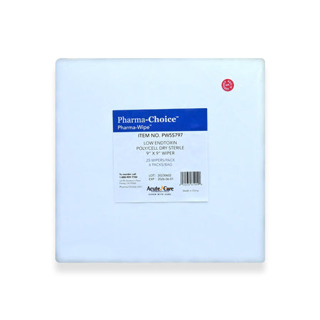 Cleanroom Wipe Pharma-Wipe™ 25 Count Bag 9 X 9 inch Sterile Disposable