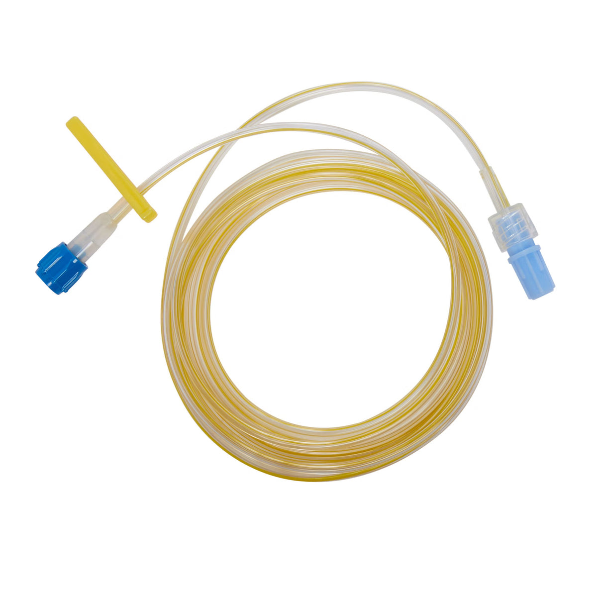 Baxter 2C9218 universal anesthesia tubing set with 73-inch tubing, yellow identification stripe and male Luer-lock connector