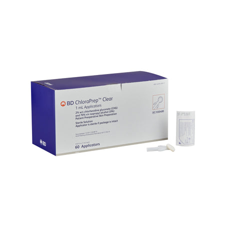 BD 930480 Skin Prep Solution ChloraPrep Clear 1 mL Foam Applicator 2% / 70% Strength CHG (Chlorhexidine