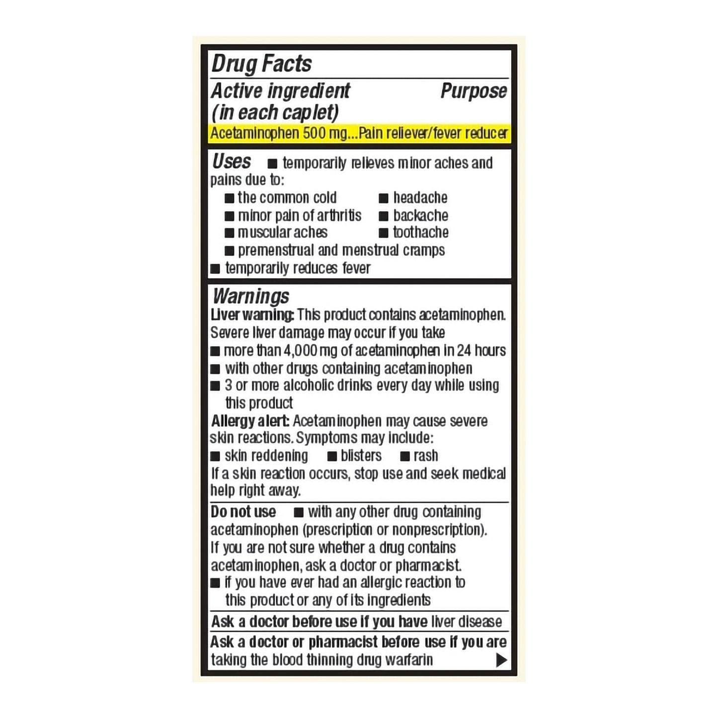 Foster & Thrive™ Pain Reliever Acetaminophen 500 mg Caplets Extra Strength