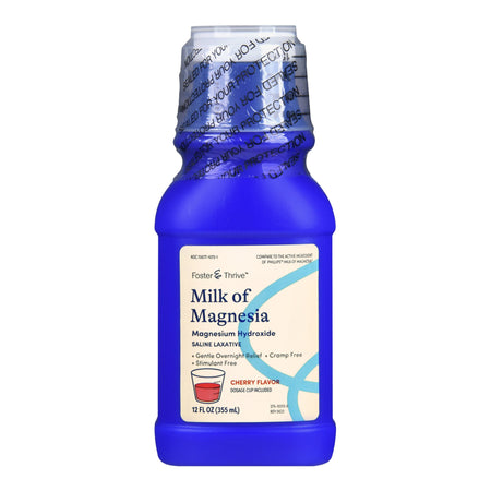 McKesson 70677107201 Foster & Thrive Milk of Magnesia Magnesium Hydroxide Liquid Cherry