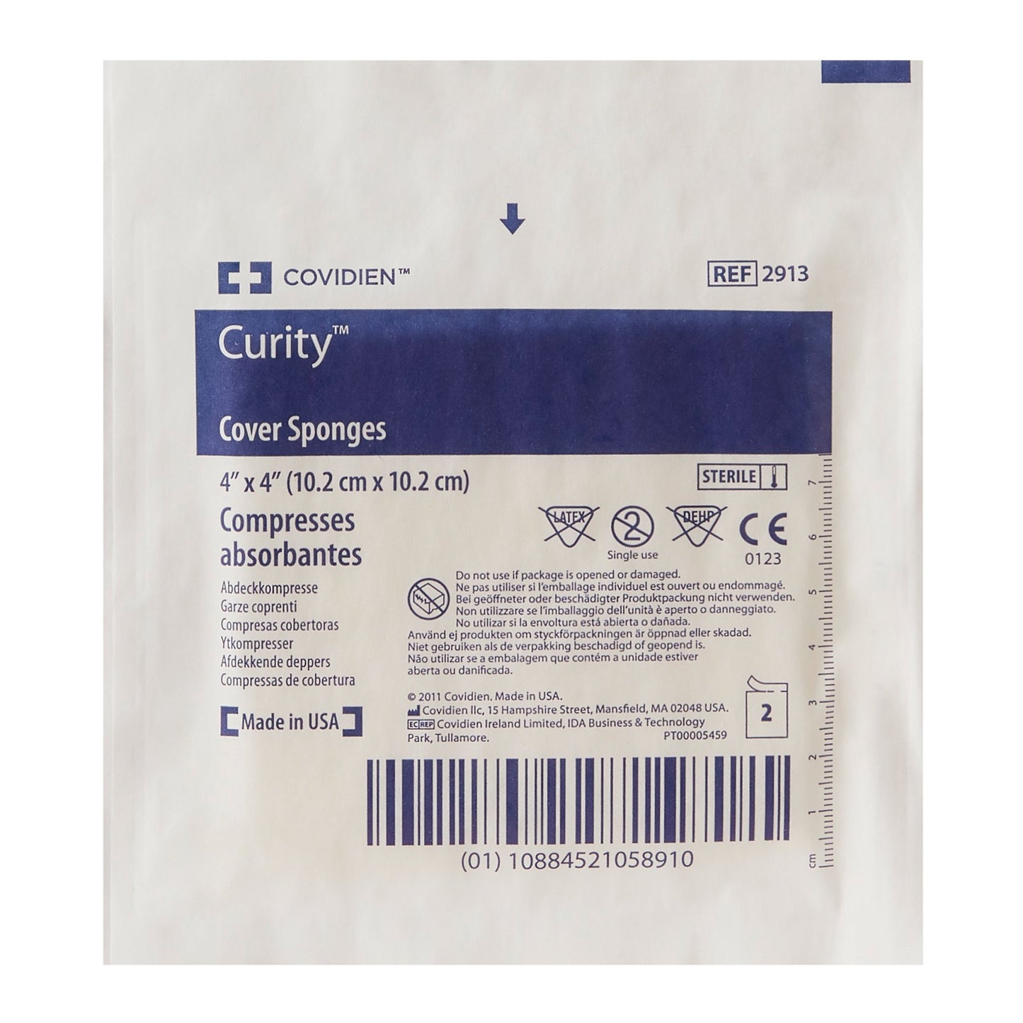 Curity™ Sterile Nonwoven Sponge, 4 x 4 Inch, 4-Ply