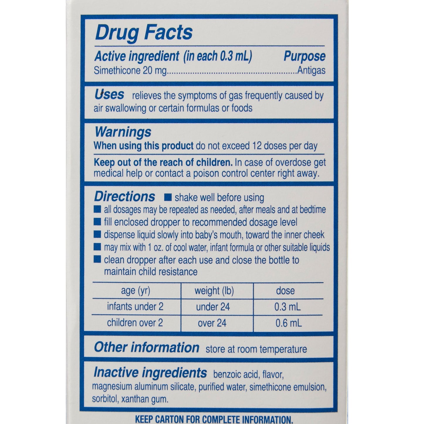sunmark® Simethicone Infant Gas Relief, 1-ounce dropper bottle