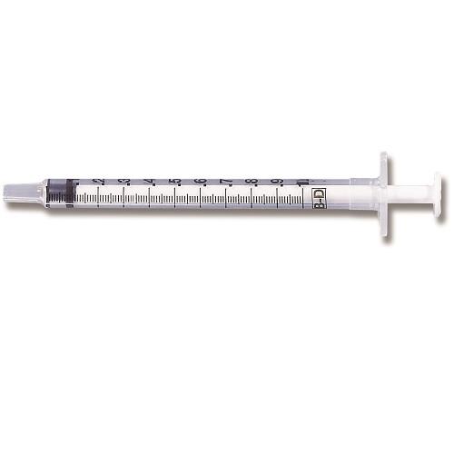 BD Tuberculin Syringe, 1mL, Blister Pack, Luer Slip Tip, Without Safety, 200/Box, BD 309659