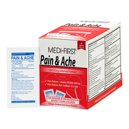 Medique Products 1221433 Medi-First Pain & Ache Relief Aspirin / Caffeine