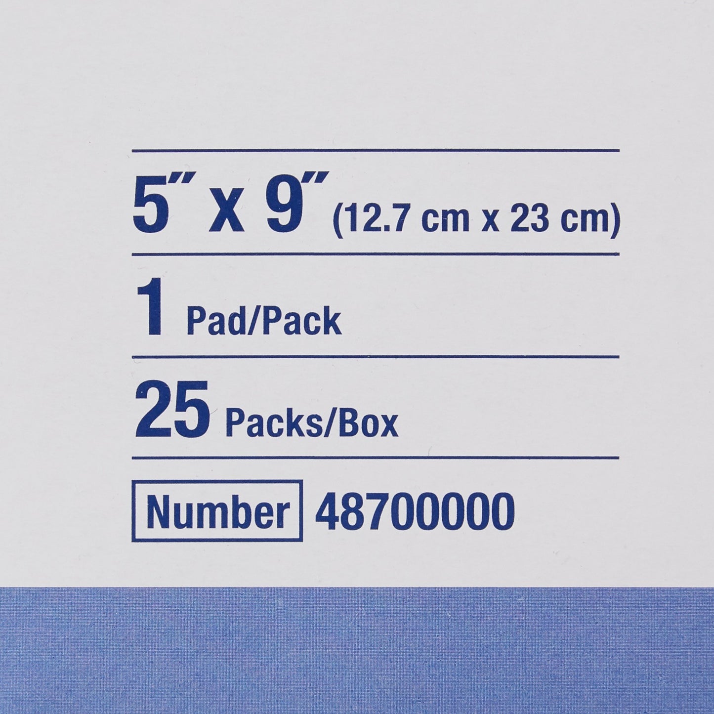 Sorbalux® ABD Sterile Abdominal Pad, 5 x 9 Inch, 1-Ply