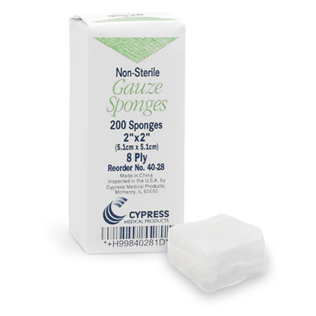 McKesson 40-28 Cypress Gauze Sponge, 2 x 2 Inch, 8-Ply