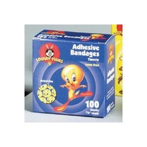 Dukal 1079797 Looney Tunes Adhesive Spot Bandage, 7/8 Inch Round
