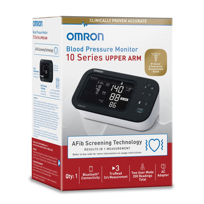 Digital Blood Pressure Monitor Omron 10 Series® Adult Cuff Nylon Cuff 9 to 17 Inch Desk Model
