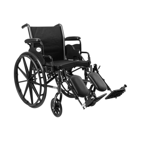 McKesson 146-K318DDA-ELR Lightweight Wheelchair, 18 Inch Seat Width