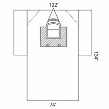 Neurology Drape Craniotomy Drape 122 W X 74W X 134 L Inch Sterile