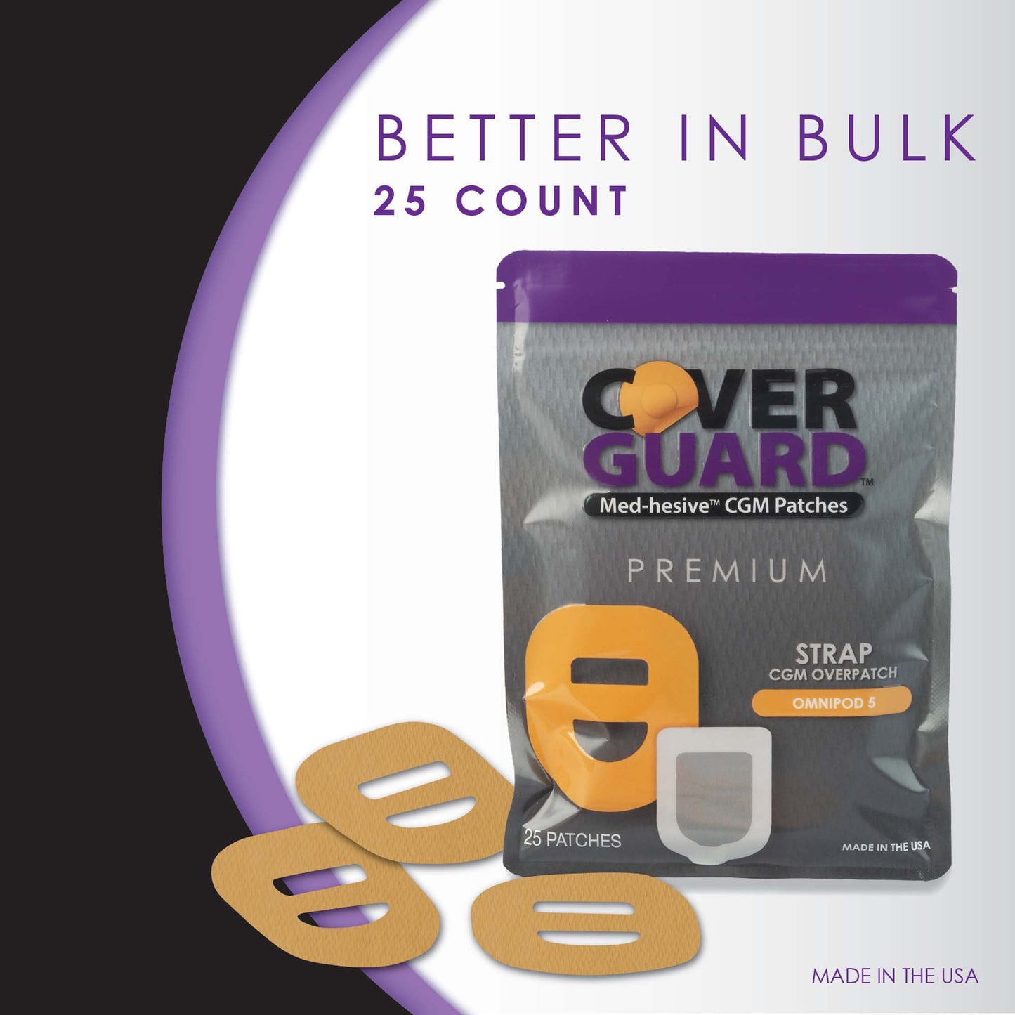 Sensor Overpatch CoverGuard Tan For Omnipod 5 Sensor
