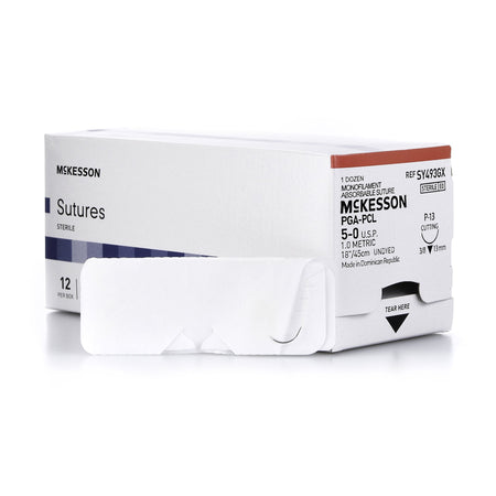 McKesson SY493GX Suture with P-13 Needle, Precision Reverse Cutting Monofilament