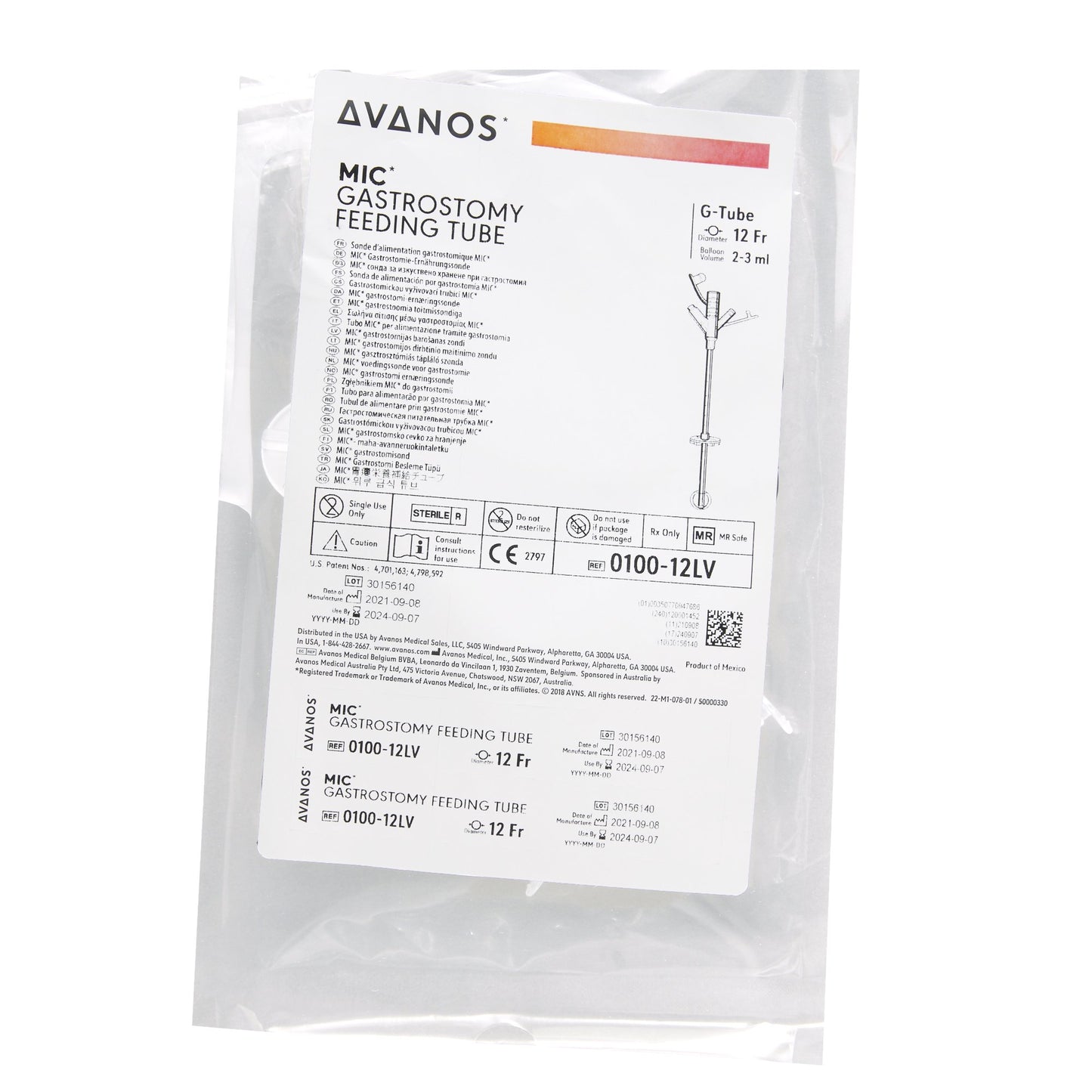 Mic® Gastrostomy Feeding Tube, 12 Fr.