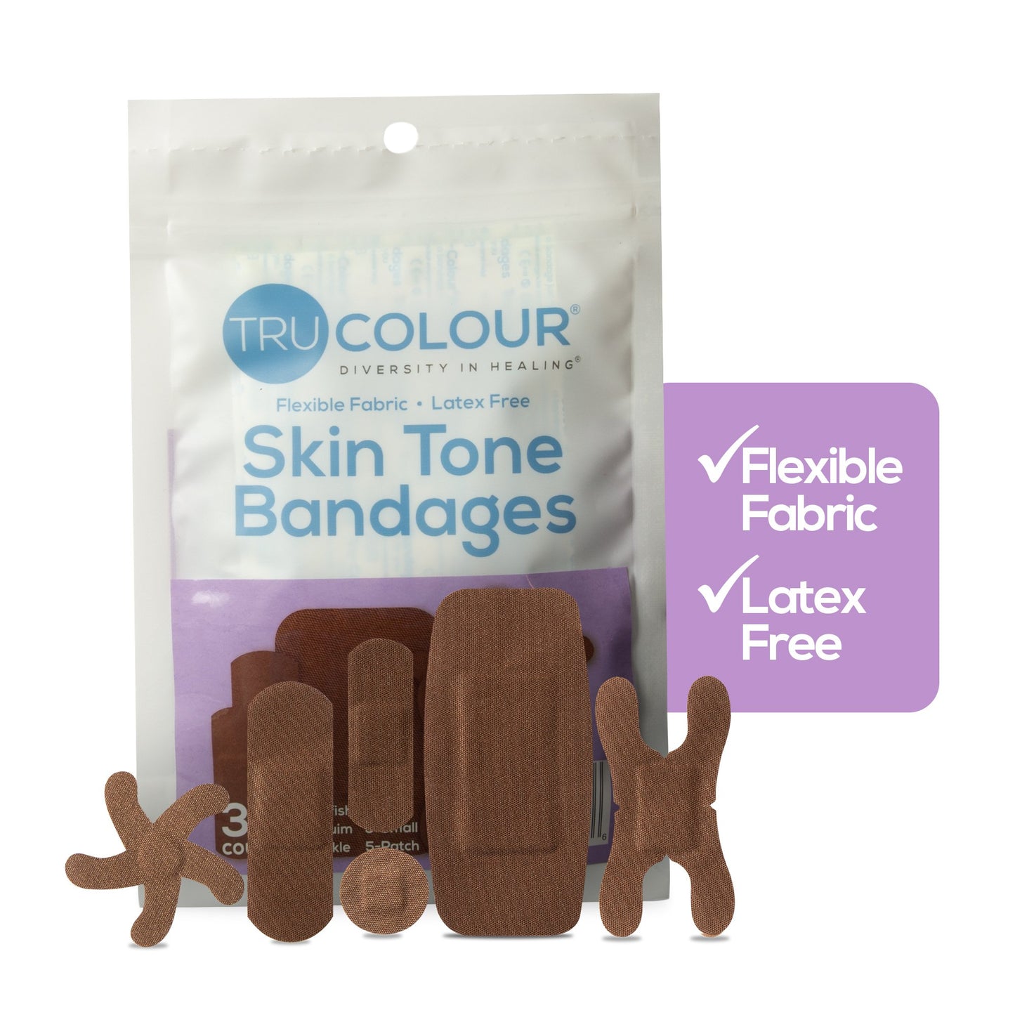 TruColour® Dark Brown Adhesive Strips, Assorted Shapes and Sizes
