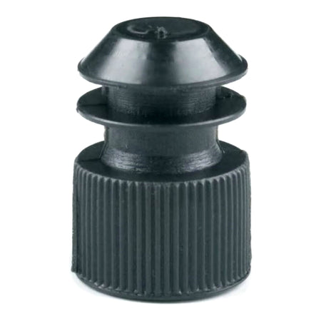 McKesson 177-118240K Tube Closure Polyethylene Flanged Plug Cap Black 13 mm For Use with 13 mm Blood Drawing