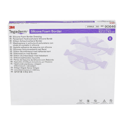 3M™ Tegaderm™ Silicone Foam Dressing, 6-1/2 x 6-1/2 Inch Heel / Contour
