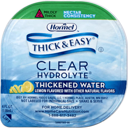 Lyons Magnus LLC 23061 Thick & Easy Hydrolyte Nectar Consistency Lemon Thickened Water, 4-ounce Cup