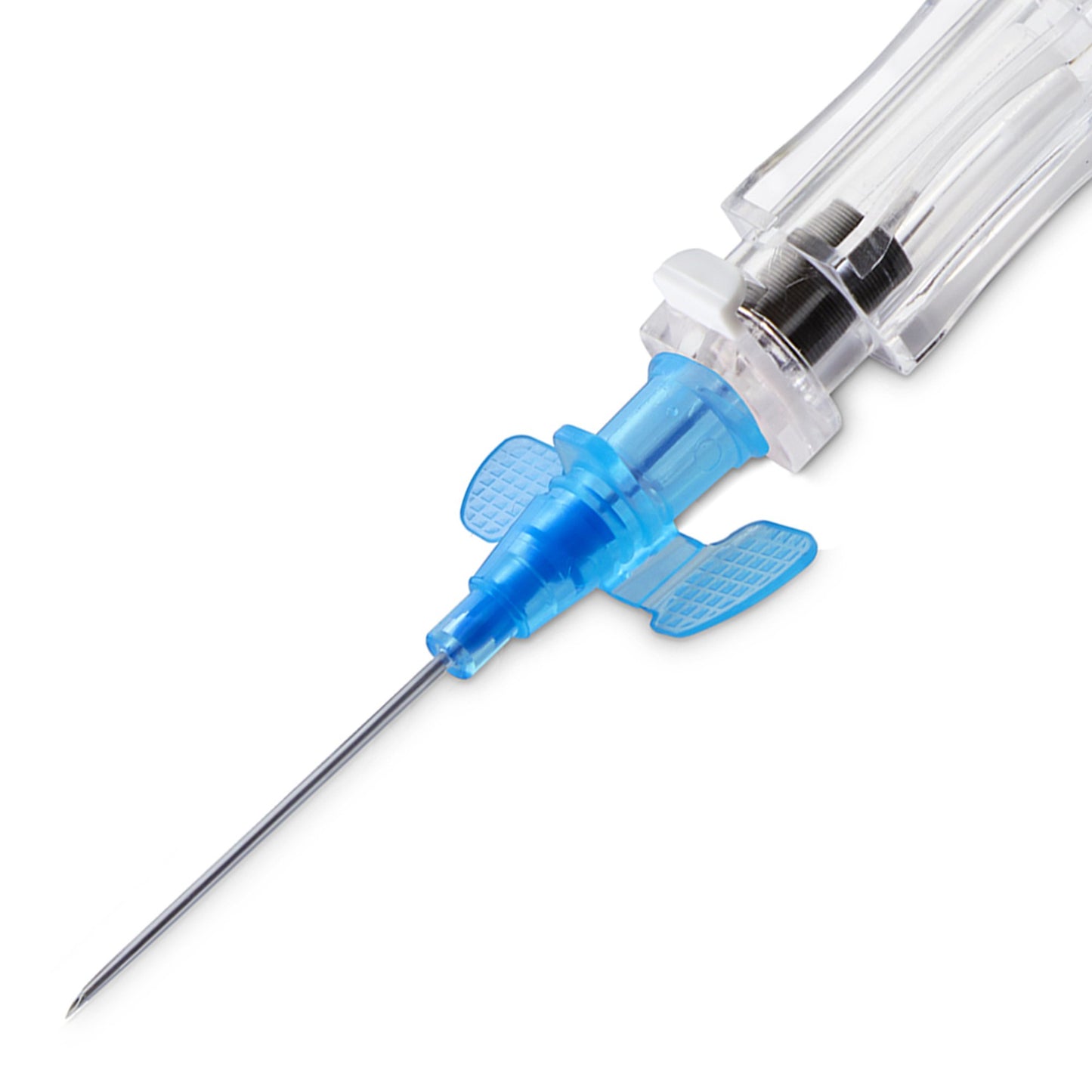 Peripheral IV Catheter McKesson Prevent® R 22 Gauge 1 Inch Polyurethane Winged Hub Blood Control Push Button Safety