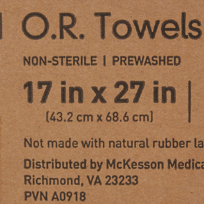 McKesson Blue O.R. Towel, 17 x 27 Inch