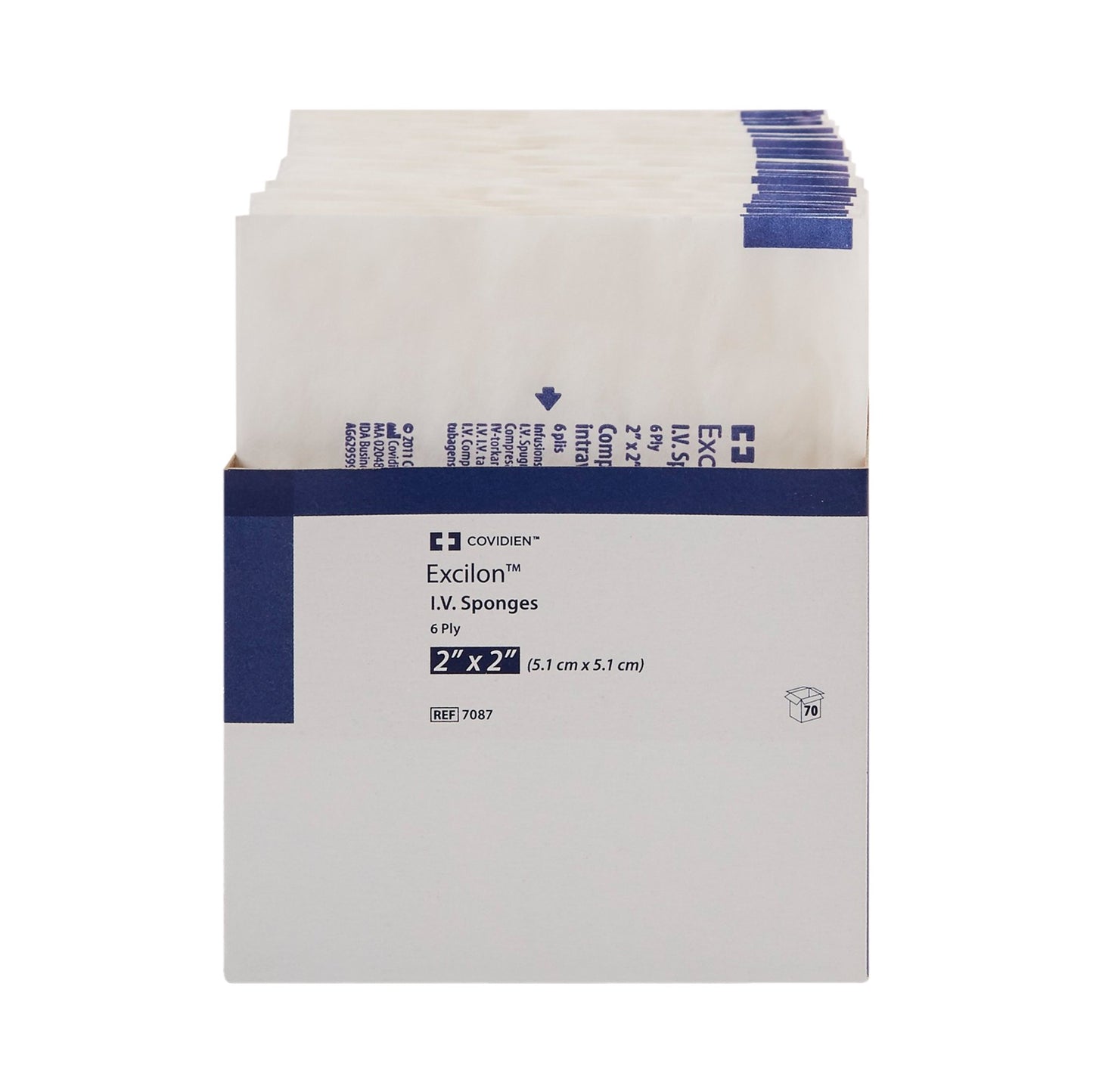 Excilon™ I.V. / Drain Split Dressing, 2 x 2 inch, Six-Ply