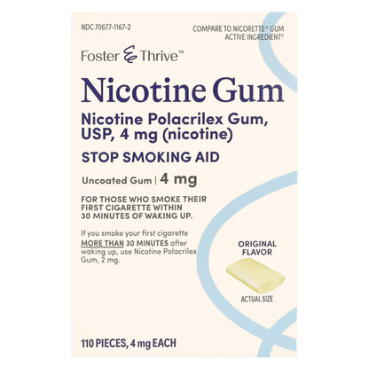 Foster & Thrive™ Nicotine Polacrilex 4 mg (Nicotine) Gum, Original Flavor
