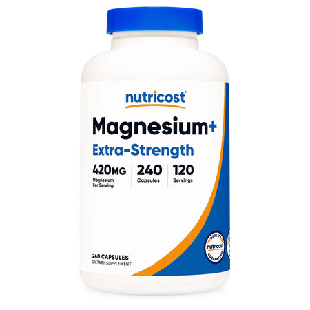 Nutricost NTC302201 Dietary Supplement Magnesium Citrate 420 mg Strength Capsule 240 Per Bottle