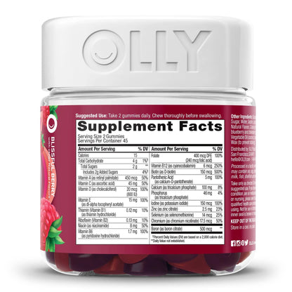 Olly The Perfect Women's Multi Gummies, Blissful Berry