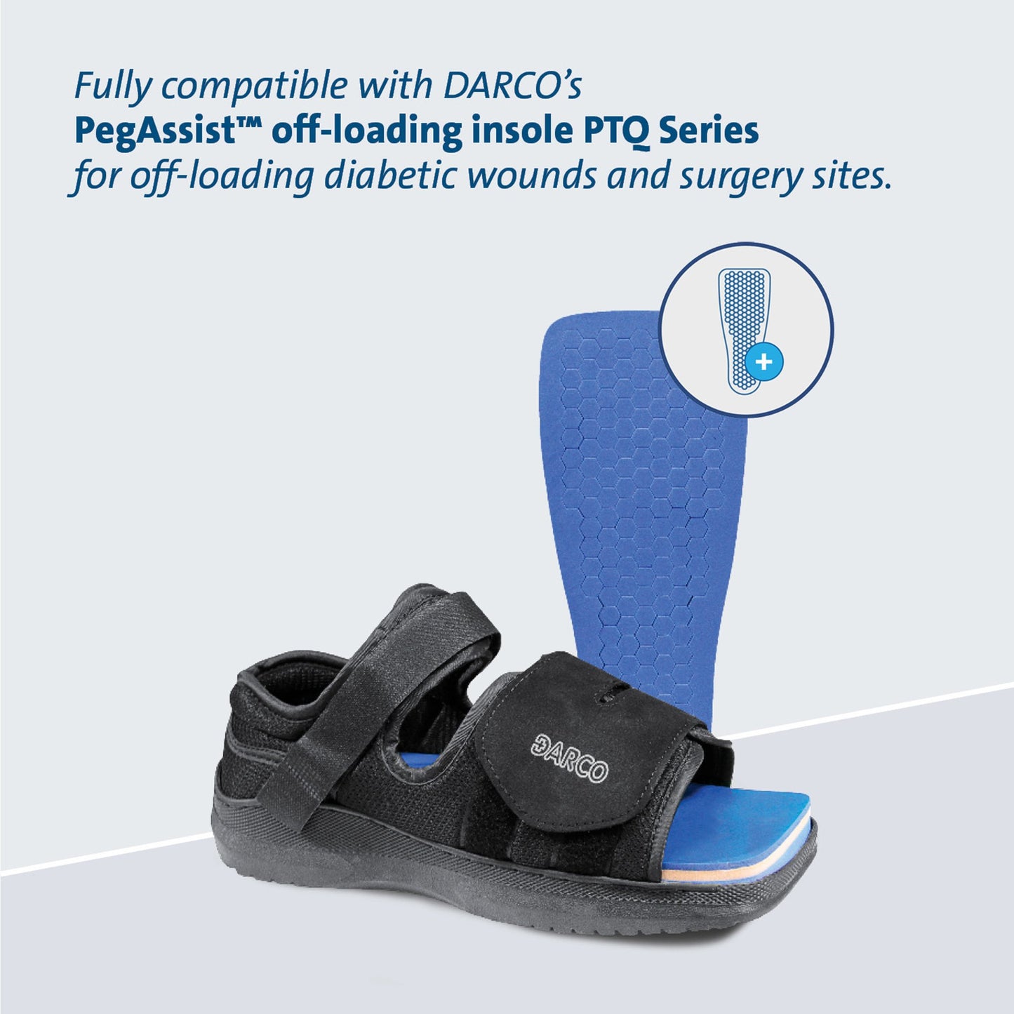 Darco International MedSurg Post-Op Shoe, Male, Size X-Large, Black