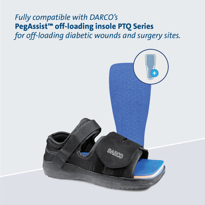 Darco International MedSurg Post-Op Shoe, Male, Size X-Large, Black