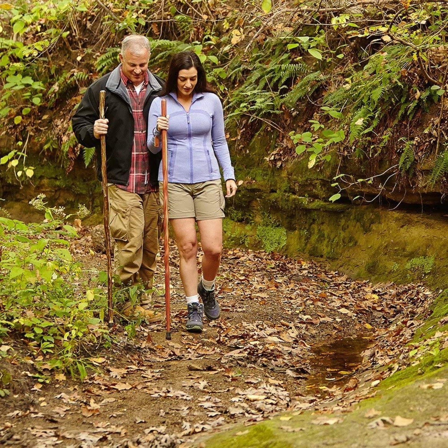 Brazos Iron Bamboo Rustic Walking Stick, 55 Inch Height by Mabis Healthcare product image - view 5
