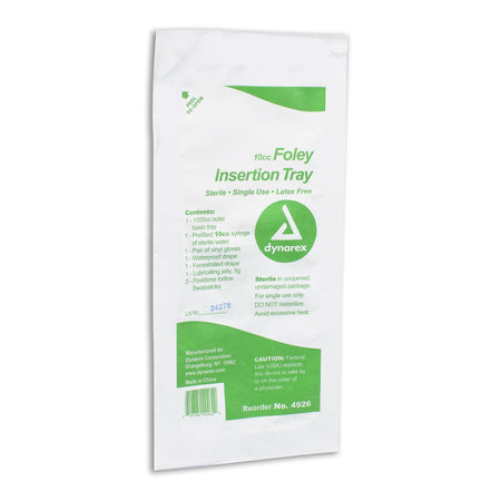 Dynarex 4926 Catheter Insertion Tray, 10 cc