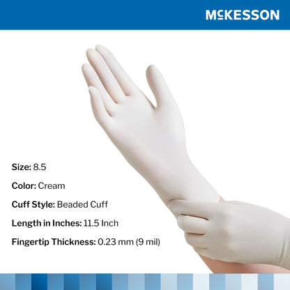 McKesson Perry® Performance Plus Surgical Glove, Size 8.5, Cream