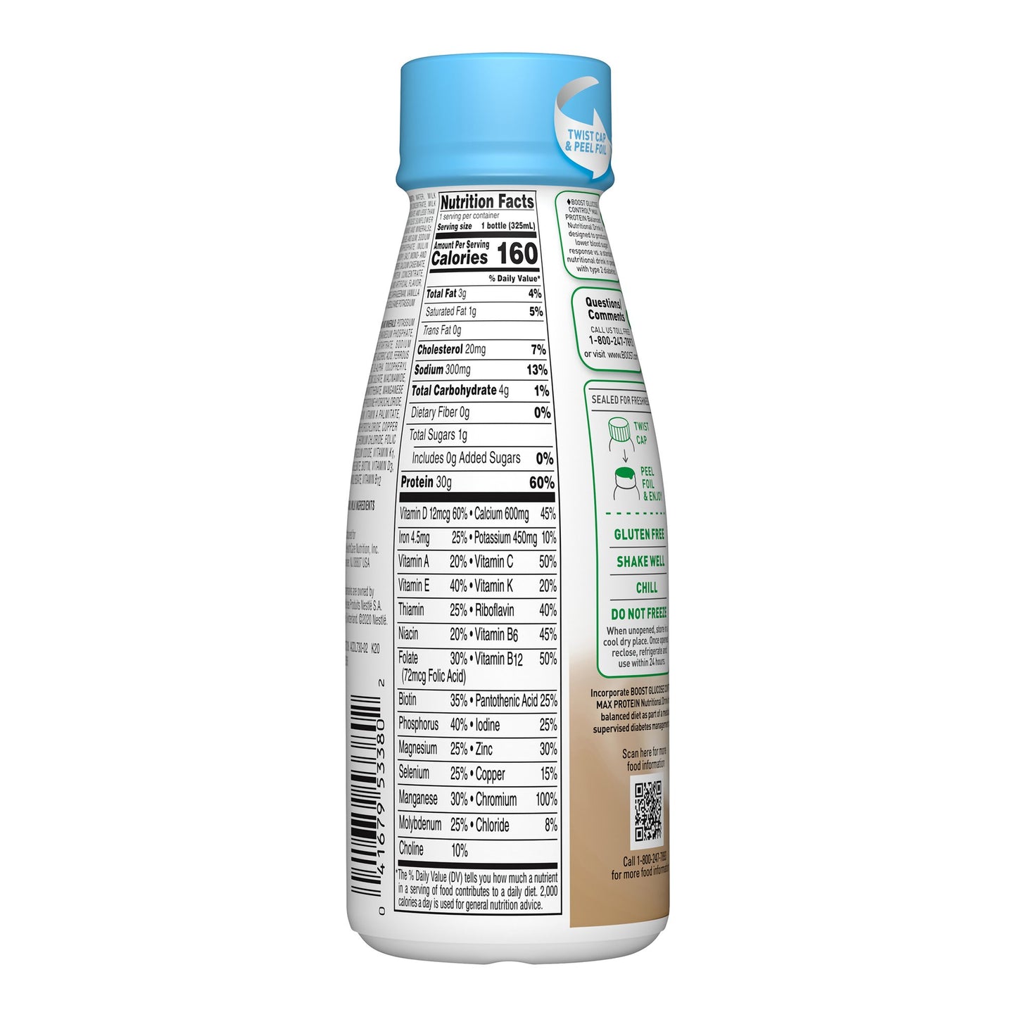 Boost® Glucose Control Max Vanilla Balanced Nutritional Drink, 11-ounce bottle