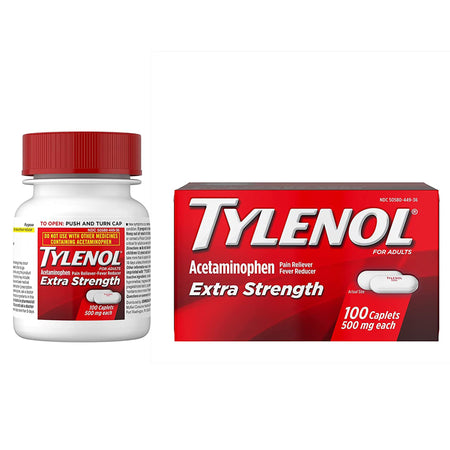 J & J Sales 3-00450-44909 Tylenol Extra Strength Acetaminophen Pain Relief