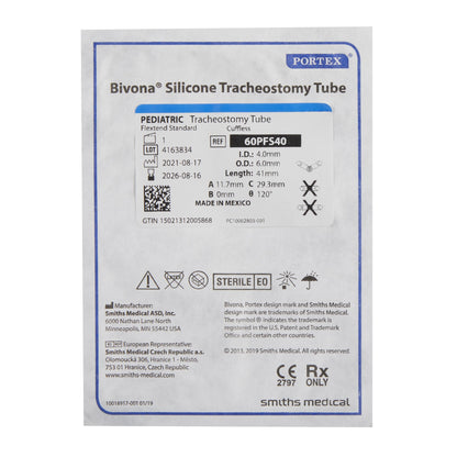 Bivona® FlexTend™ Plus Pediatric Tracheostomy Tube, Size 4