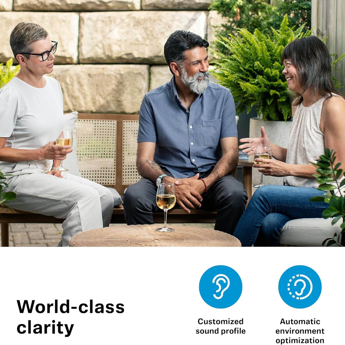 Sennheiser All-Day Clear OTC Hearing Aid, Silver/Black