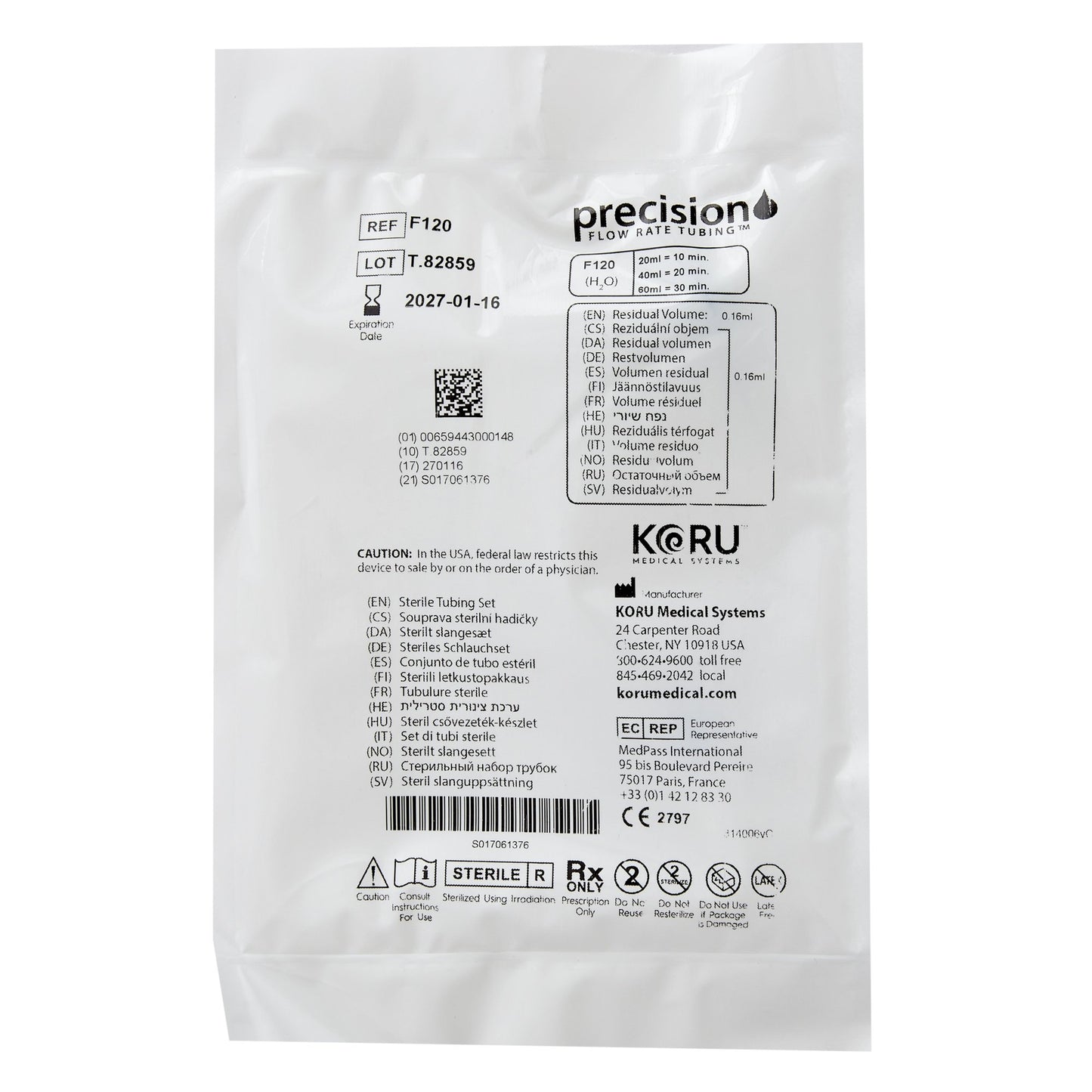 Precision Flow Rate Tubing™ Infusion Tubing