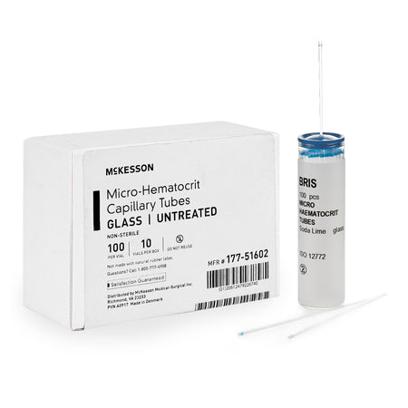 McKesson 177-51602 Capillary Blood Collection Tube, 75 µL, 1.1 x 75 mm