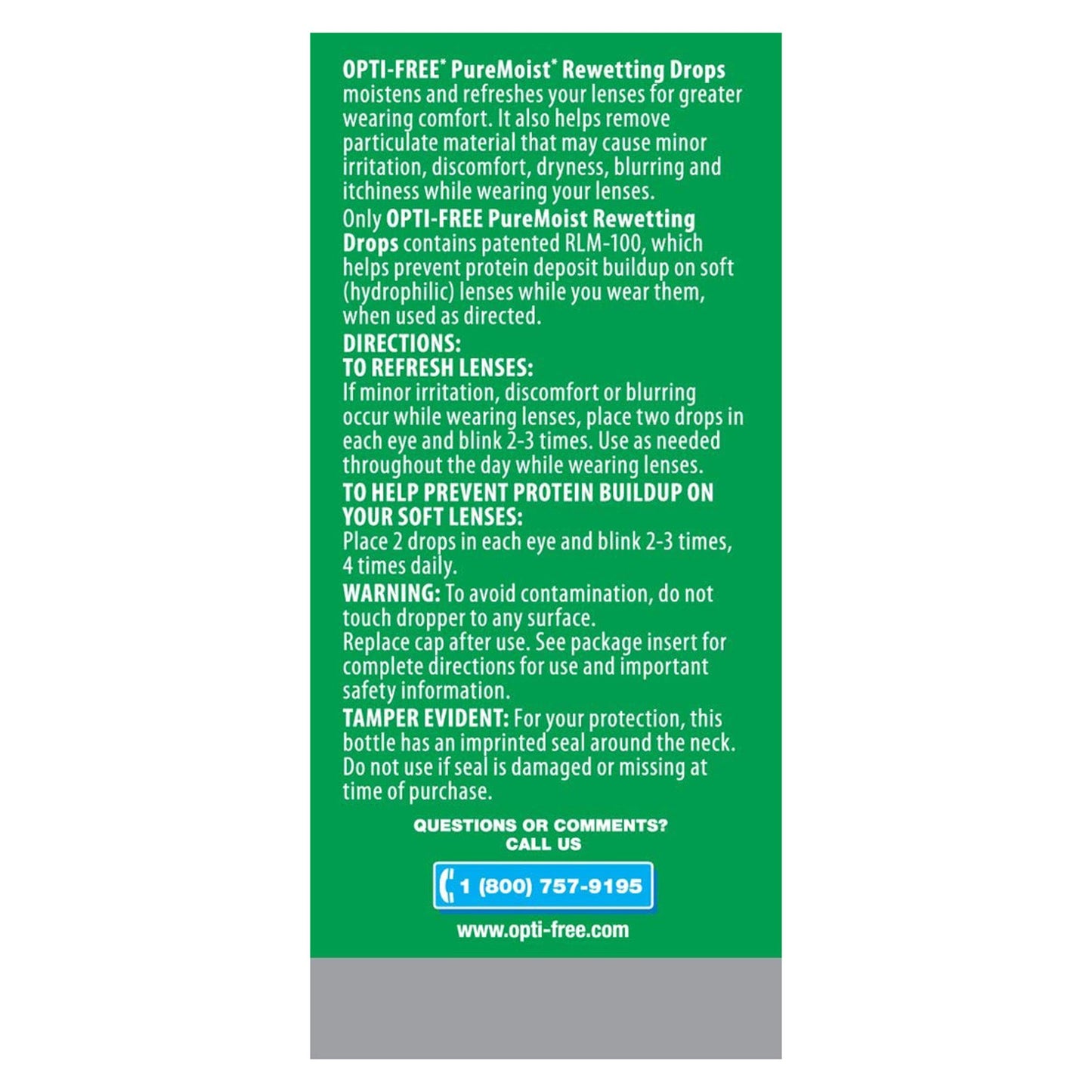 Opti-Free® Puremoist® Citrate Buffer / Sodium Chloride Rewetting Drops