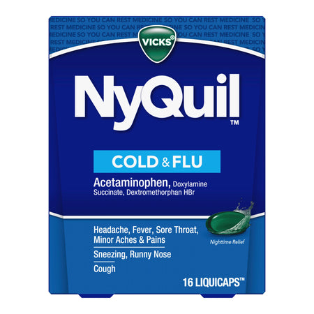 Procter & Gamble 37000055716 Vicks NyQuil Cold & Flu LiquiCaps