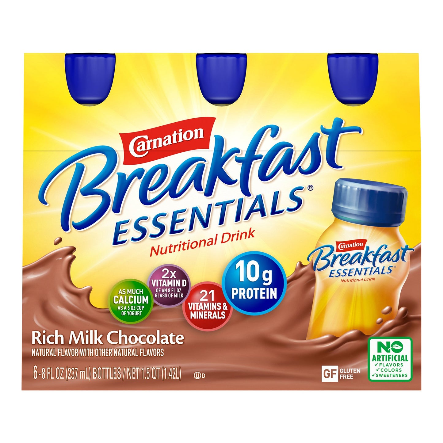 Carnation Breakfast Essentials® Chocolate Nutritional Drink, 8-ounce bottle