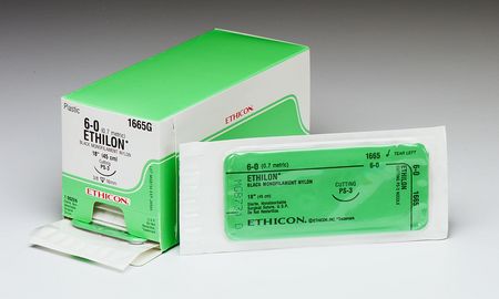 Ethicon 1714G Ethilon Nylon Nonabsorbable Suture with Needle, Spatula Monofilament
