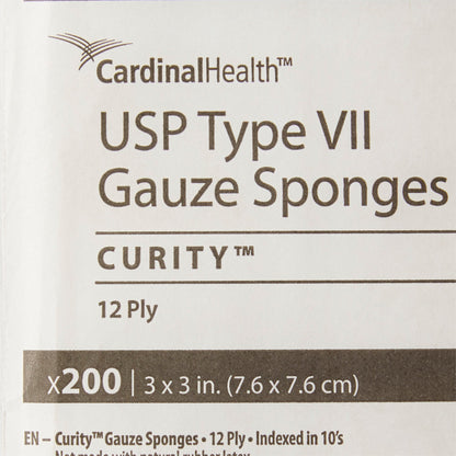 Curity™ USP Type VII Gauze Sponge, 3 x 3 Inch, 12-Ply
