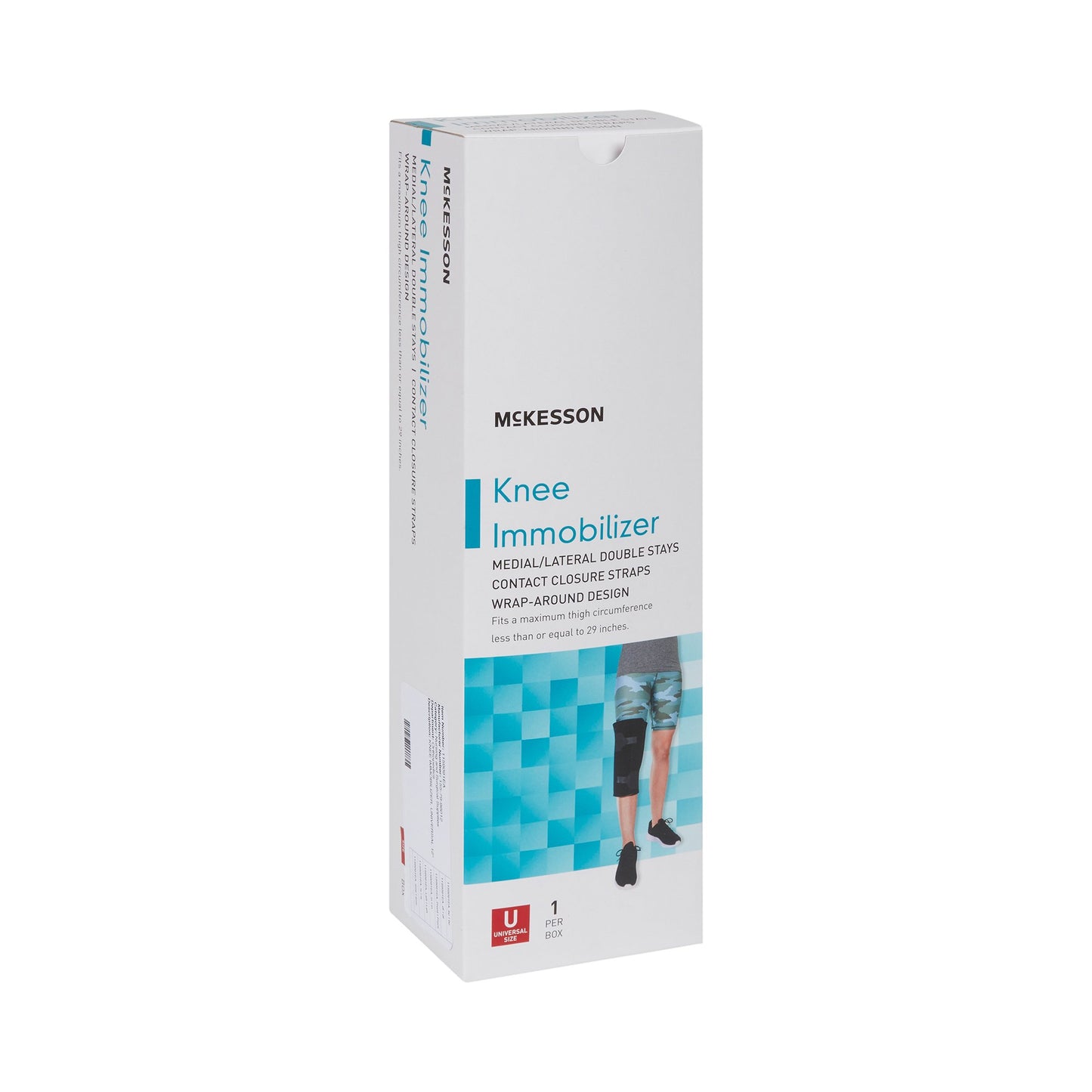McKesson Knee Immobilizer, 12-Inch Length, One Size Fits Most