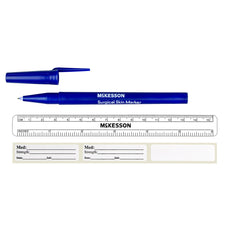 Skin Marker with Ruler and Labels McKesson Gentian Violet Ink Sterile Full Size Fine Tip