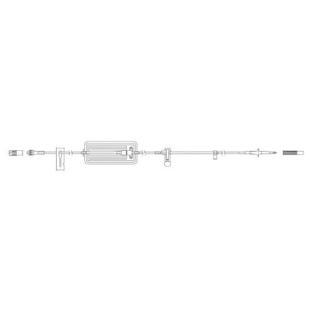 Curlin IV Pump Set, 15 Drops/mL Drip Rate, 99" Tubing Without Port, 20/Case, 340-4128