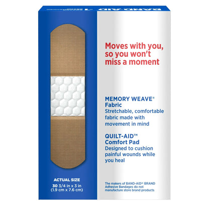 Adhesive Strip Band-Aid® Flexible Fabric Fabric Tan 3/4 X 3 Inch Sterile
