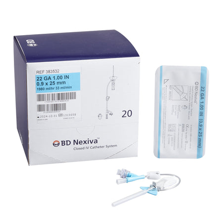 BD 383532 Nexiva Closed IV Catheter, 22 Gauge